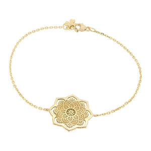 Bracelet mandala en or jaune.-Bracelets or et argent-Marque:Référence: L4.61Métal: Or jauneTitre: 18 caratsPoids du métal: 2,40 Gr-DIAM'S- -DIAM'S NC