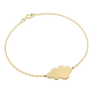 Bracelet nuage en or jaune-Bracelets gourmette identitée-Marque:Référence: L4.78Métal: Or jauneTitre: 18 caratsPoids du métal: 1,40 Gr-DIAM'S- -DIAM'S NC