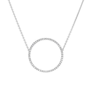 Collier en or blanc serti de diamants.-Pendentifs & Colliers diamants-Marque:Référence: D3.151-OBMétal: Or blancTitre: 18 caratsPoids du métal: 2,20 GrType de pierre: Diamant(s)Poids: 0,17 CtForme - taille: Taille brillantCouleur: FPureté: SI1-DIAM'S- -DIAM'S NC