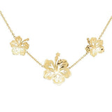 Collier hibiscus en or jaune.-Pendentifs & Colliers or et argent-Marque:Référence: L5.21-COLMétal: Or jauneTitre: 18 caratsPoids du métal: 3,10 Gr-DIAM'S- -DIAM'S NC