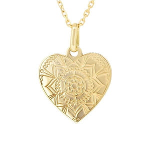 Pendentif coeur motifs en or jaune.-Pendentifs & Colliers or et argent-Marque:Référence: L3.145Métal: Or jauneTitre: 18 caratsPoids du métal: 1,20 Gr-DIAM'S- -DIAM'S NC