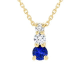 Pendentif en or jaune serti de diamants et saphir.-Pendentifs & Colliers pierres précieuses-Marque:Référence: D3.172-SAMétal: Or jauneTitre: 18 caratsPoids du métal: 0,70 GrType de pierre: Saphir(s)Poids: 0,25 CtForme - taille: RondeCouleur: BleuType de pierre (2): Diamant(s)Poids (2): 0,20 CtForme - taille (2): Taille brillantCouleur (2): FPureté (2): SI1-DIAM'S- -DIAM'S NC