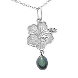 Pendentif hibiscus en argent avec 1 keishi.-Pendentifs & Colliers perle-Marque:Référence: L5.4-A-KEIMétal: ArgentTitre: 925Poids du métal: 0,90 Gr-DIAM'S- -DIAM'S NC